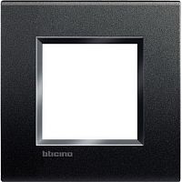 Рамка прямоугольная Legrand BTicino LivingLight 2 мод антрацит  картинка